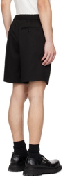 AMI Paris Black Elasticized Shorts