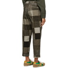 BEAMS PLUS Grey Corduory Patchwork Trousers