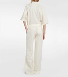 The Row Foulard wool, silk and linen straight pants