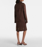 Xu Zhi Embellished faux suede jacket