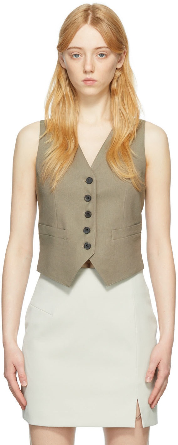 Photo: DRAE Khaki Linen Vest