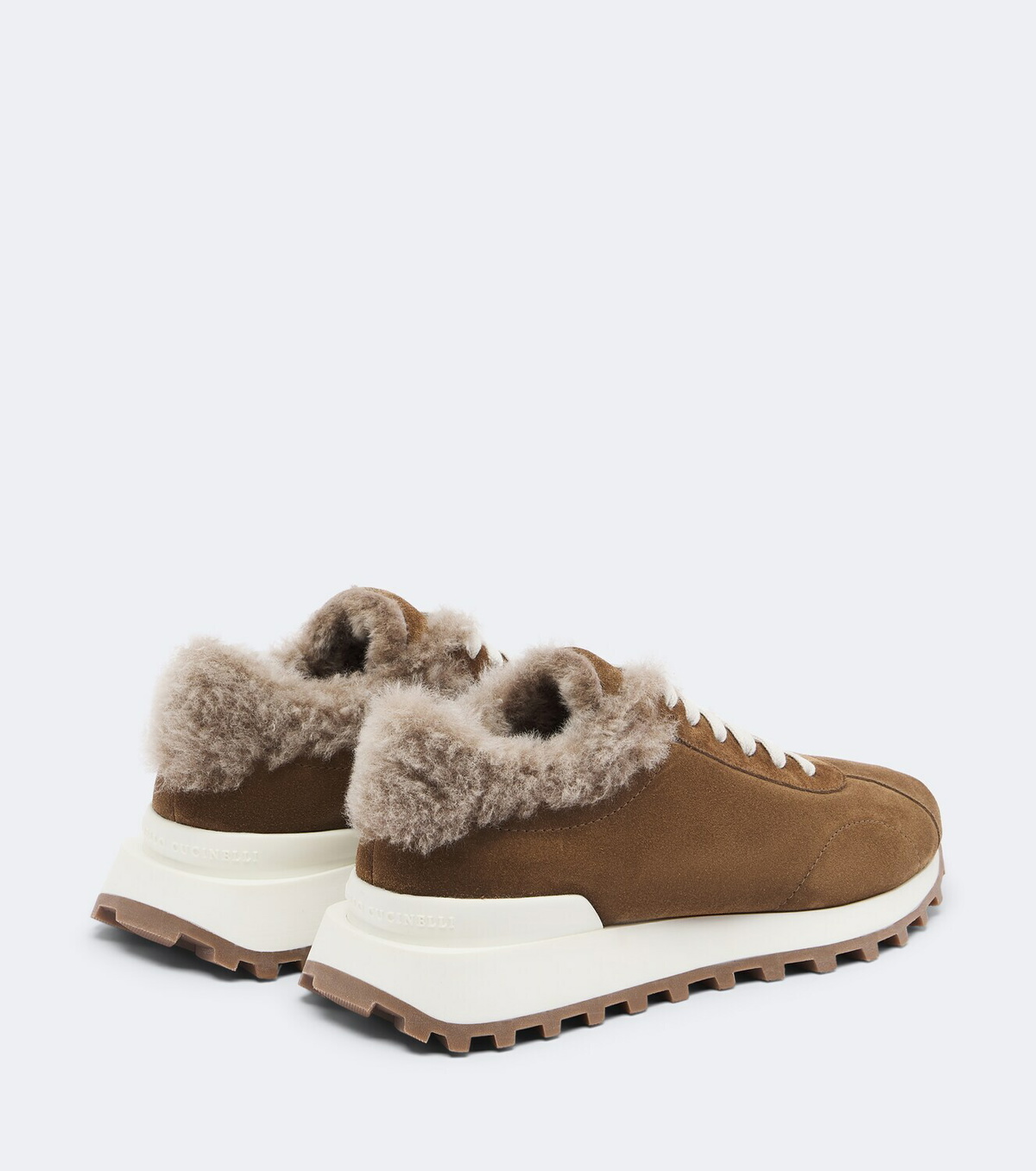Brunello Cucinelli Monili shearling-lined suede sneakers