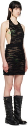 Andersson Bell Black Cloud Halter Knit Minidress