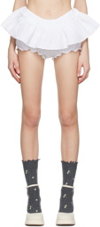 Shushu/Tong White Double Layer Shorts