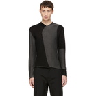 Kiko Kostadinov Black and Grey Four-Way Knit Sweater