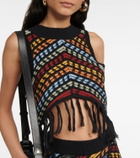 Dodo Bar Or Nili fringe-trimmed cotton cropped top