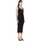 Burberry Black Lace-Up Midi Dress