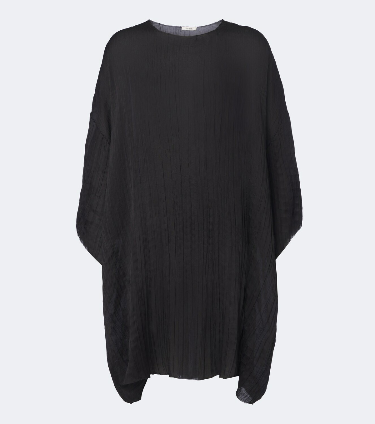 The Row Catena oversized pleated silk blouse