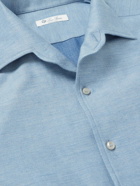 Loro Piana - André Cotton and Cashmere-Blend Twill Shirt - Blue