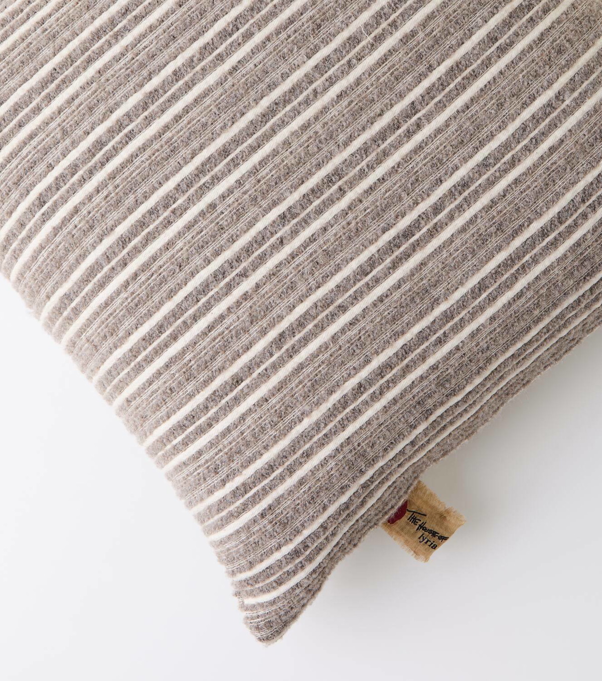 The House of Lyria Gurghi striped wool and cotton cushion