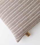 The House of Lyria Gurghi striped wool and cotton cushion