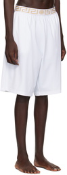 Versace Underwear White Greca Border Swim Shorts