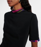 Pucci Printed silk-trimmed cady minidress