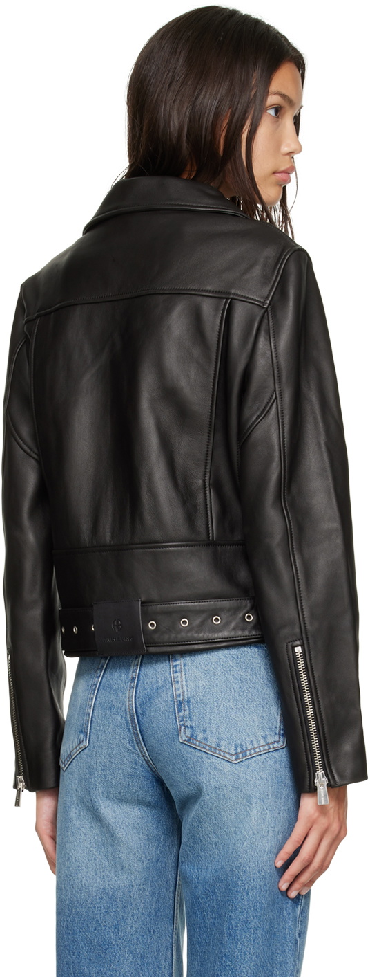 ANINE BING Black Benjamin Moto Leather Jacket ANINE BING