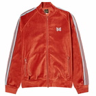 Needles Men's Velour RC Track Jacket in Brick