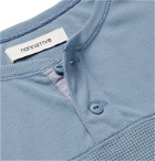nonnative - Trooper Waffle-Knit Jersey Henley T-Shirt - Blue