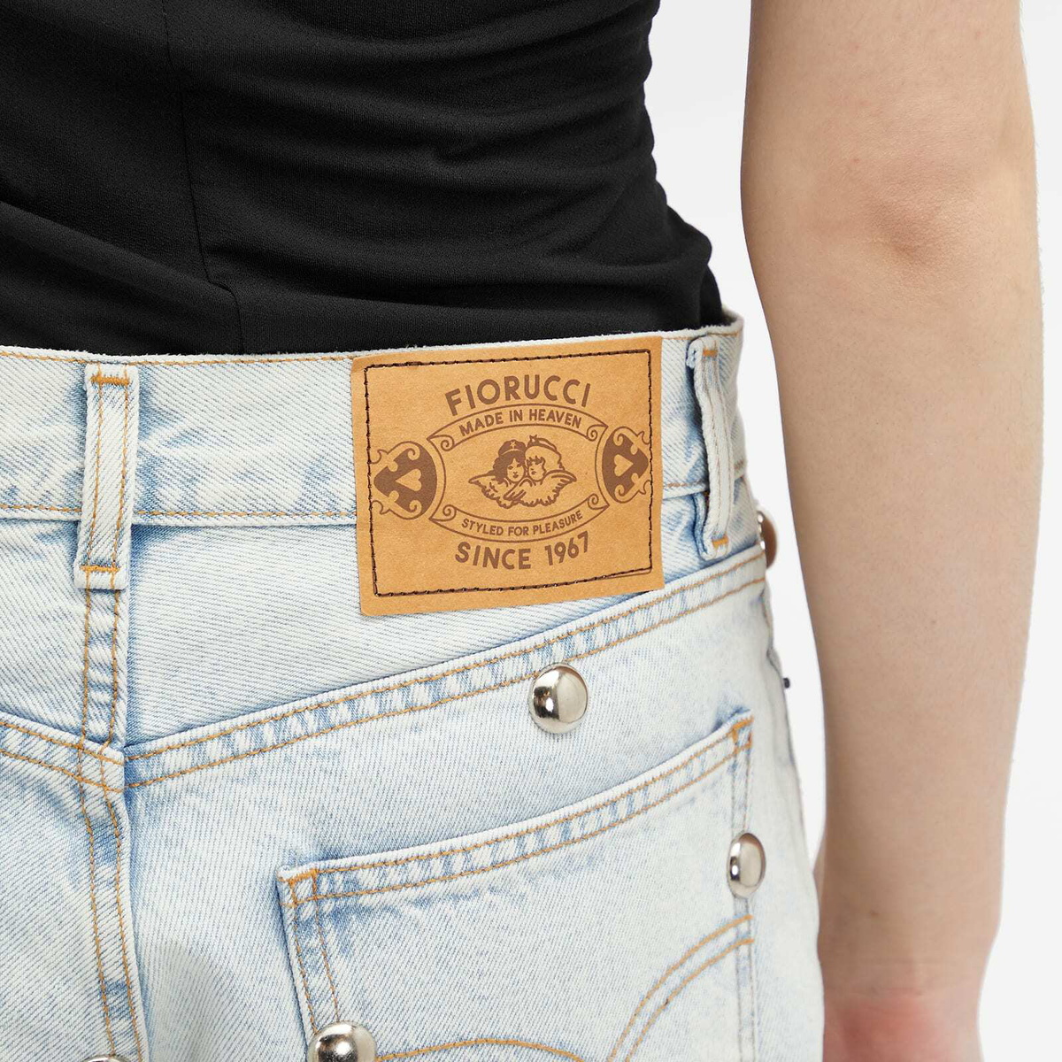 Fiorucci Women's Metal Straight Fit Jeans in Light Blue Bleach