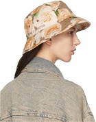 Acne Studios Beige Floral Bucket Hat