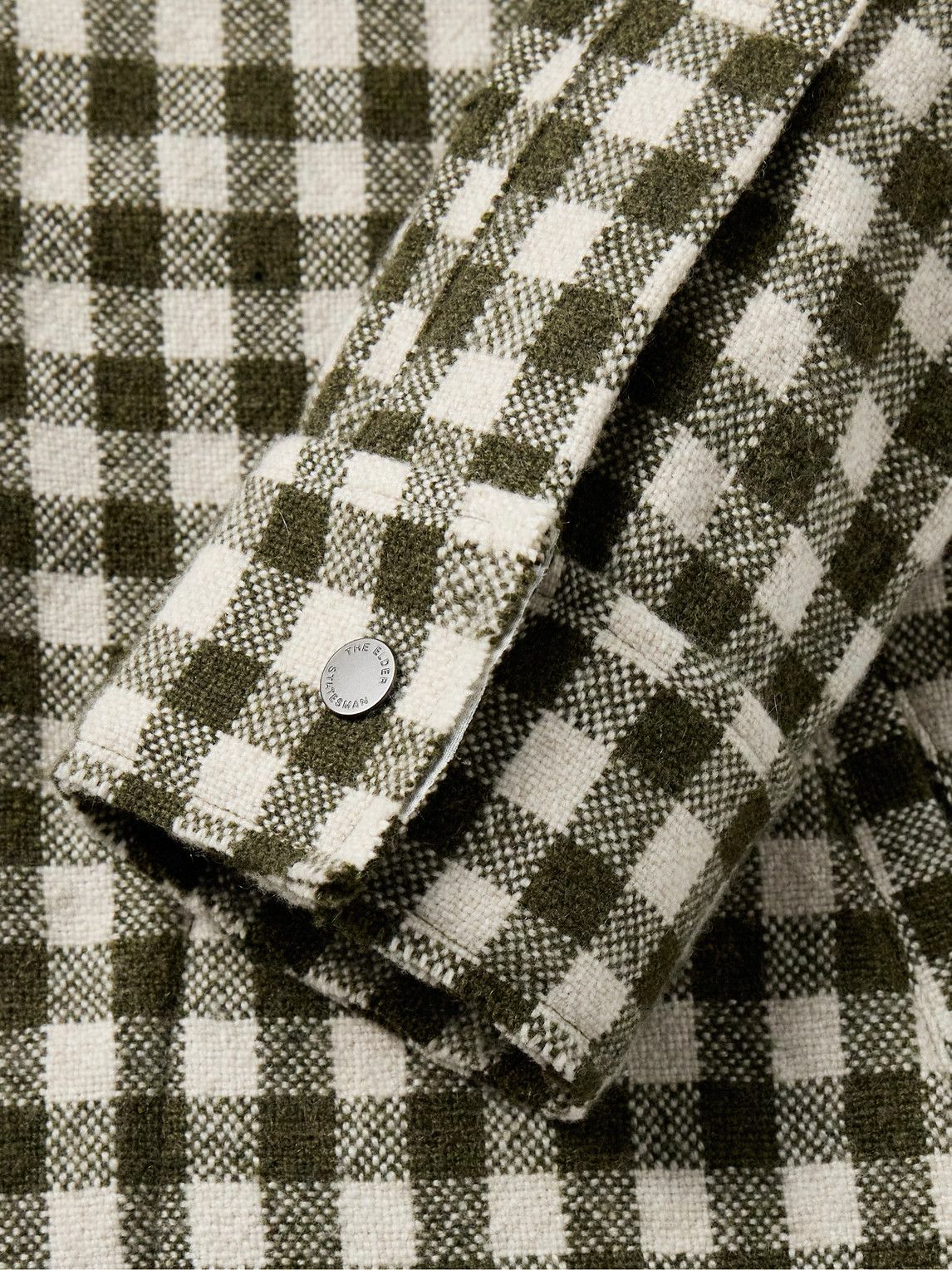 The Elder Statesman - Decon Gingham Cashmere Jacket - Green The