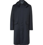 Mr P. - Tech Virgin Wool Hooded Coat - Blue