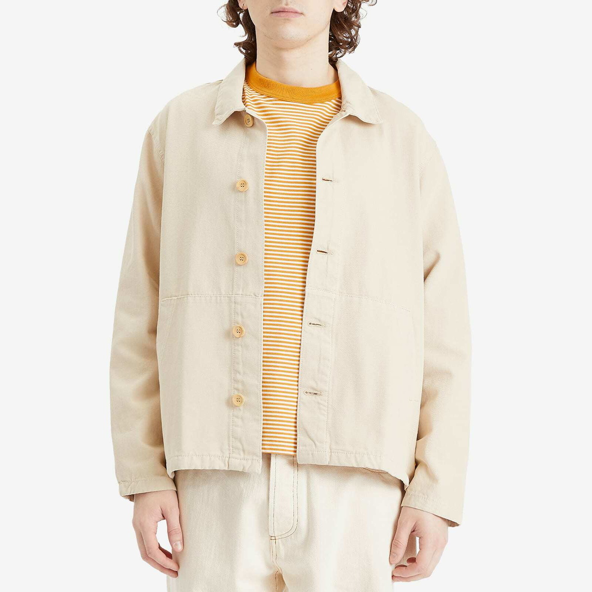 Armor-Lux Men's Fisherman Chore Jacket in Oyster