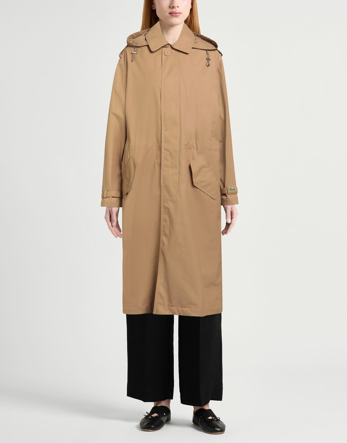 Lacoste Womens Overcoat & Trench Coat Camel