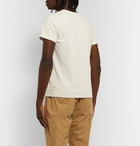 Remi Relief - Slim-Fit Distressed Printed Cotton-Jersey T-Shirt - Neutrals