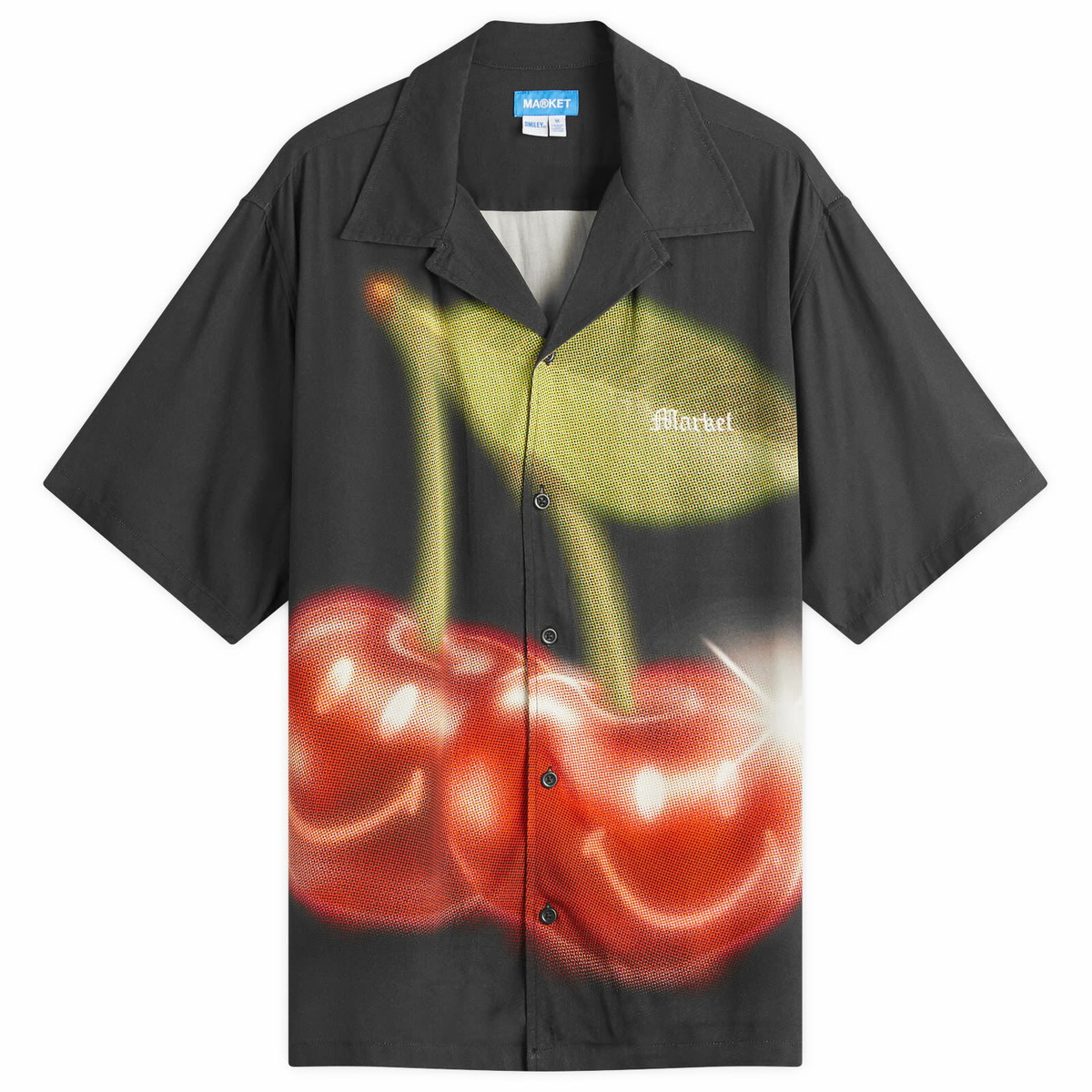 MARKET Men's Smiley Cherries Vacation Shirt in Black