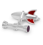 Asprey - Rocket Sterling Silver and Enamel Cufflinks - Silver