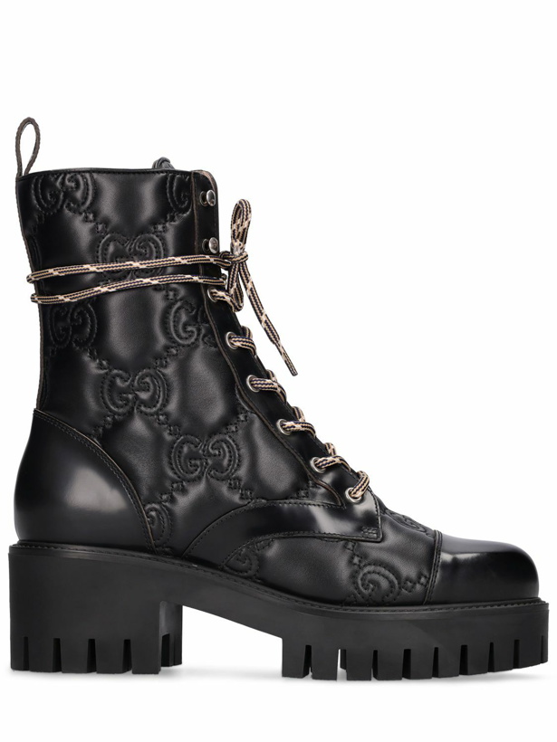 Photo: GUCCI - 50mm Gucci Quilted Leather Combat Boots