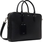 TOM FORD Black Soft Grain Leather Elliot Briefcase