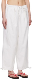 Deiji Studios White Drawcord Trousers