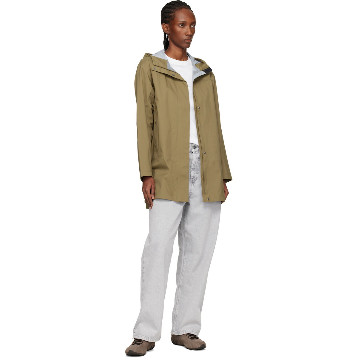 The North Face Khaki Voyage Rain 3L Hooded Parka