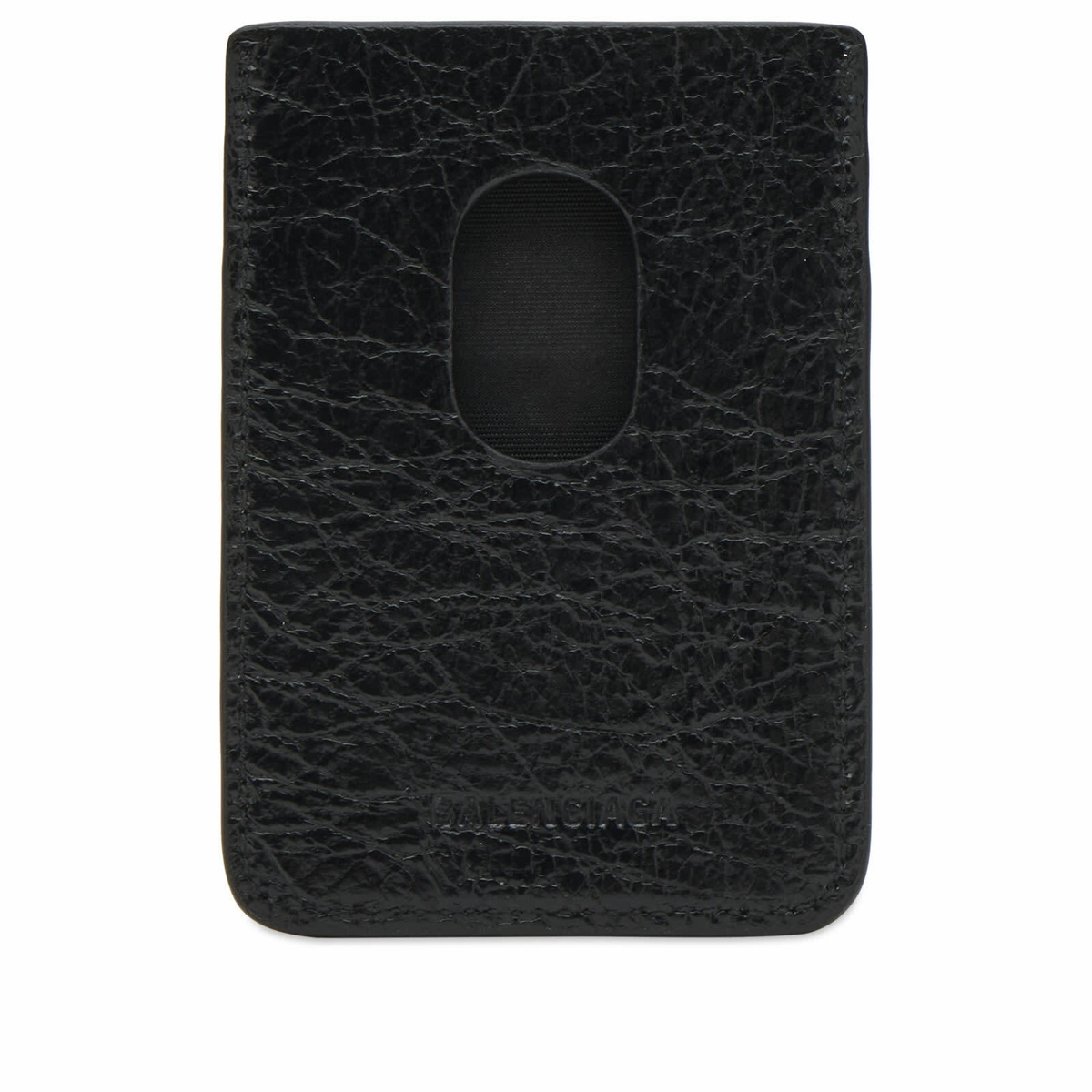 Balenciaga Men's Arena Leather Card Holder in Black 