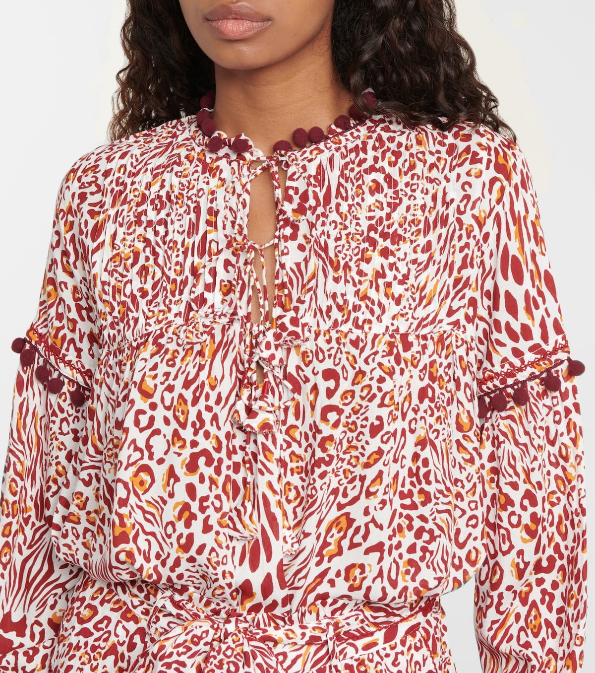 Poupette St Barth Clara leopard-print blouse