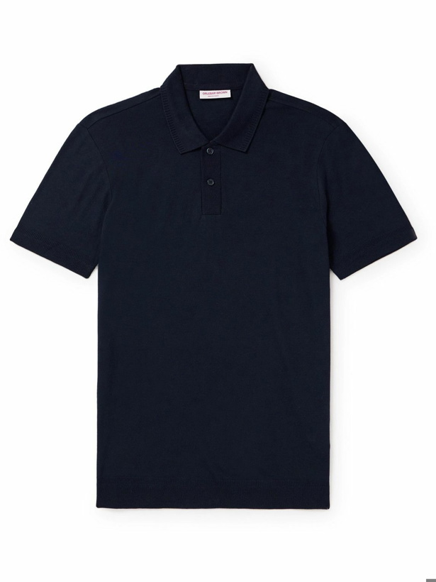 Photo: Orlebar Brown - Jarrett Slim-Fit Cotton and Modal-Blend Polo Shirt - Blue