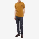 Fred Perry Men's Slim Fit Plain Polo Shirt in Dark Caramel