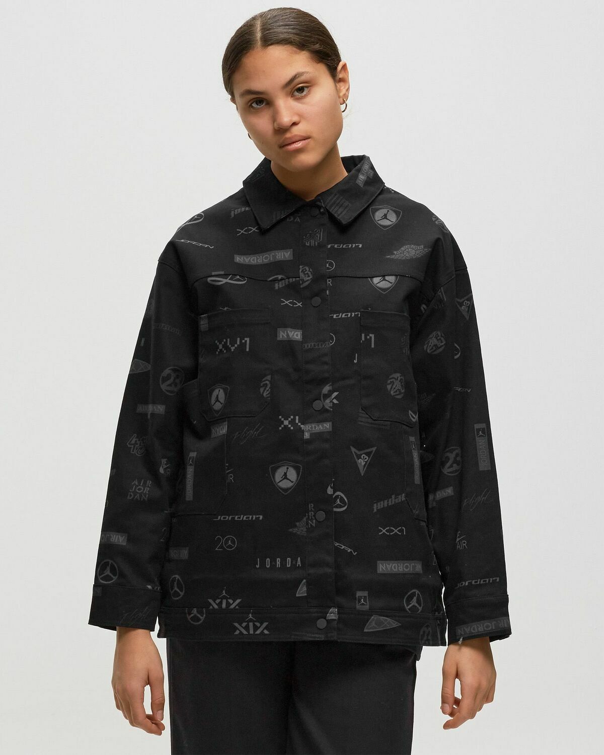 Jordan Jordan Trucker Jacket Black Womens Windbreaker