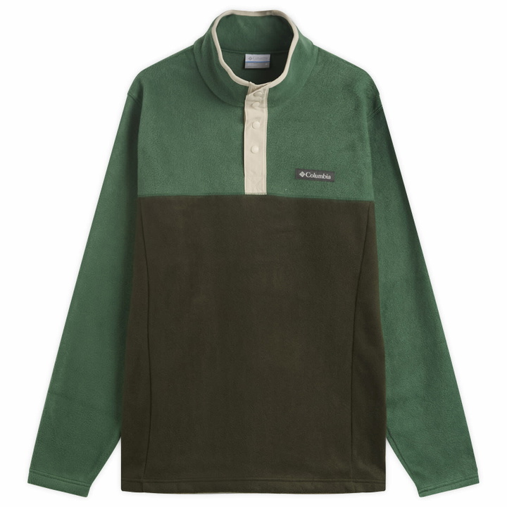 Photo: Columbia Men's Steens Mountain™ Half Snap II Fleece in Greenscape/Rain Forest