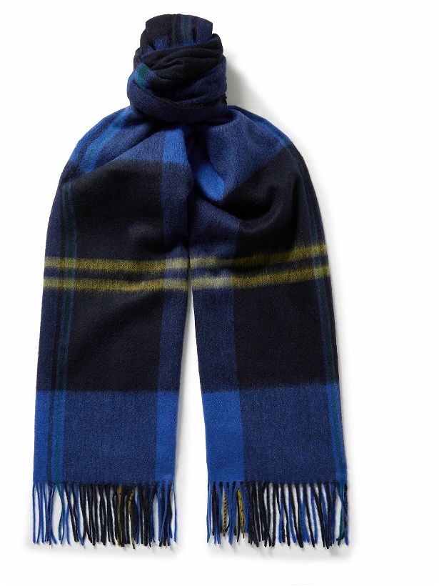Photo: Paul Smith - Fringed Checked Wool Scarf