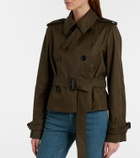Burberry Cropped cotton gabardine trench jacket