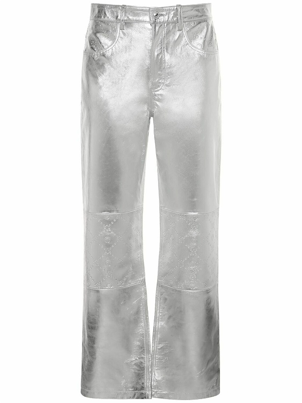Photo: MARINE SERRE - Embossed Leather Wide Pants