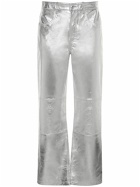 MARINE SERRE - Embossed Leather Wide Pants