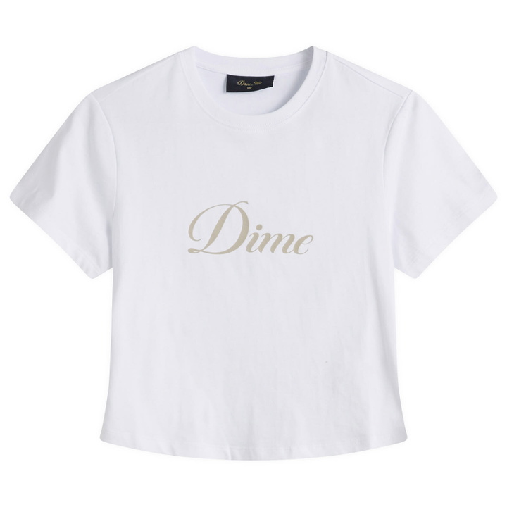 Photo: Dime Women's Cursive T-Shirt in White