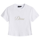 Dime Women's Cursive T-Shirt in White