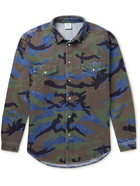 VETEMENTS - Camouflage-Print Denim Shirt - Blue