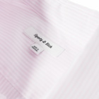 Sporty & Rich Crown Logo Button Down Shirt in Pink Striped