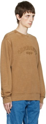 Carhartt Work In Progress Brown Garment-Dyed Sweatshirt