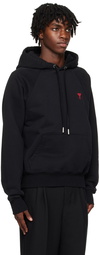 AMI Paris Black Ami de Cœur Hoodie