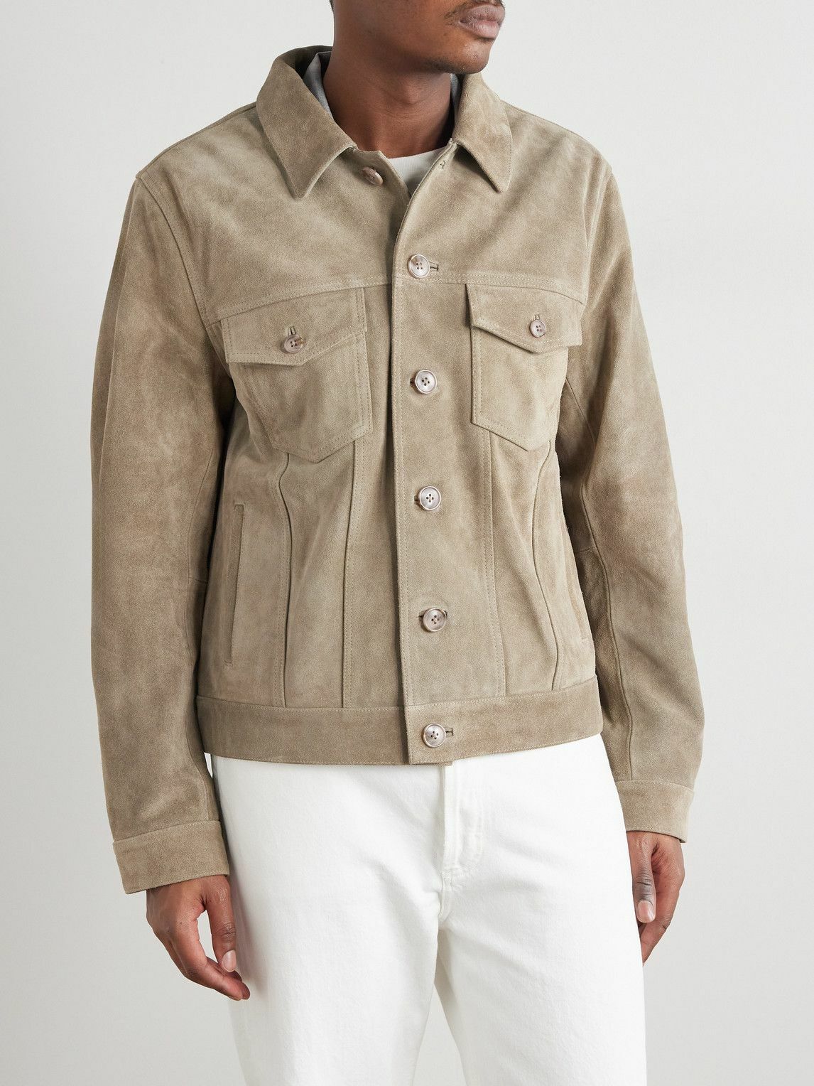 Officine Générale - Leonide Suede Jacket - Neutrals